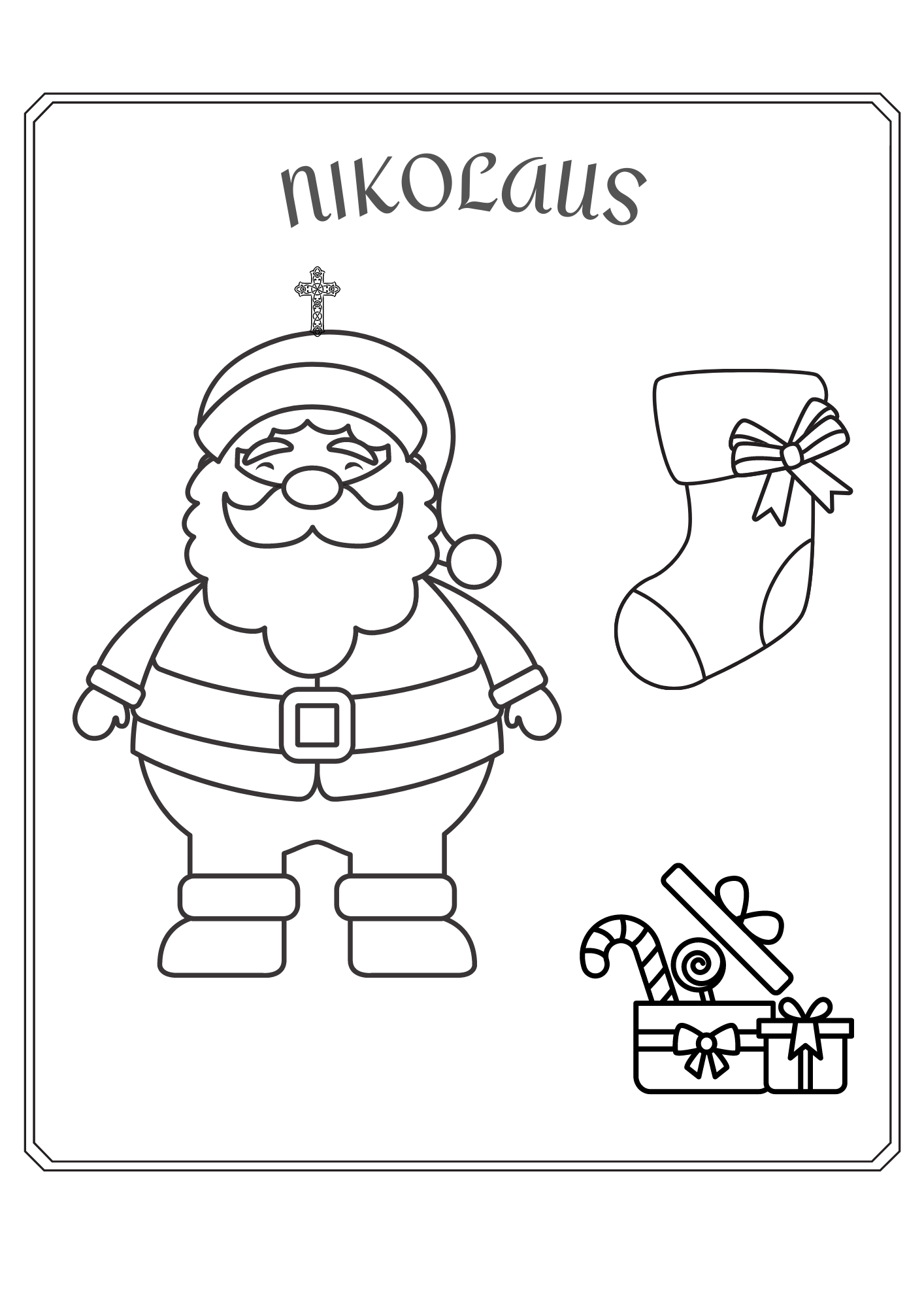 Nikolaus Ausmalbild