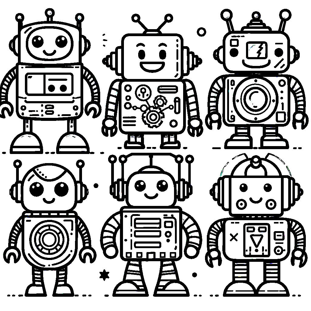 Ausmalbild Roboter   