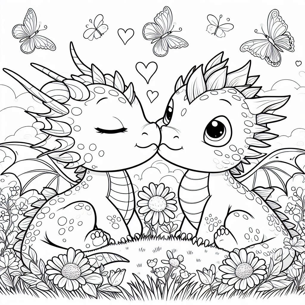 Ausmalbild Drachen