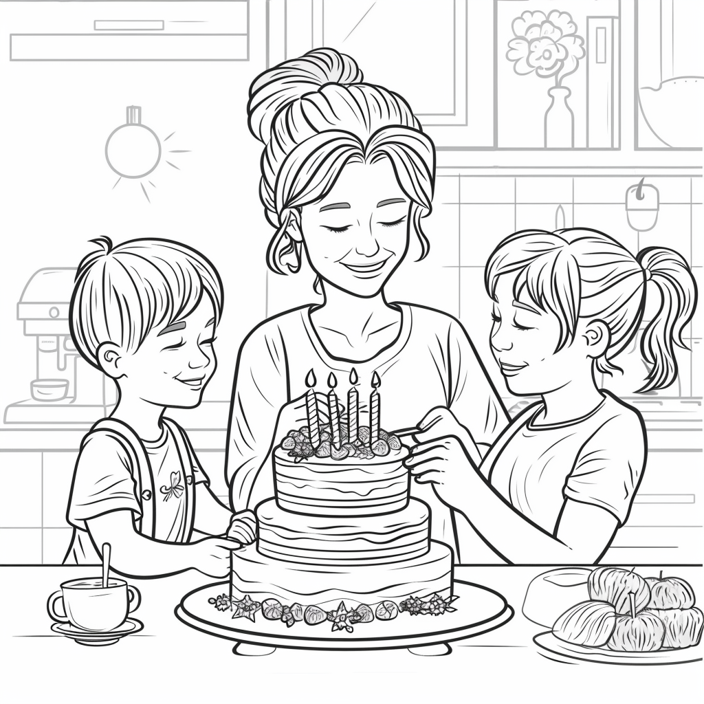 Ausmalbild Geburtstag Mama