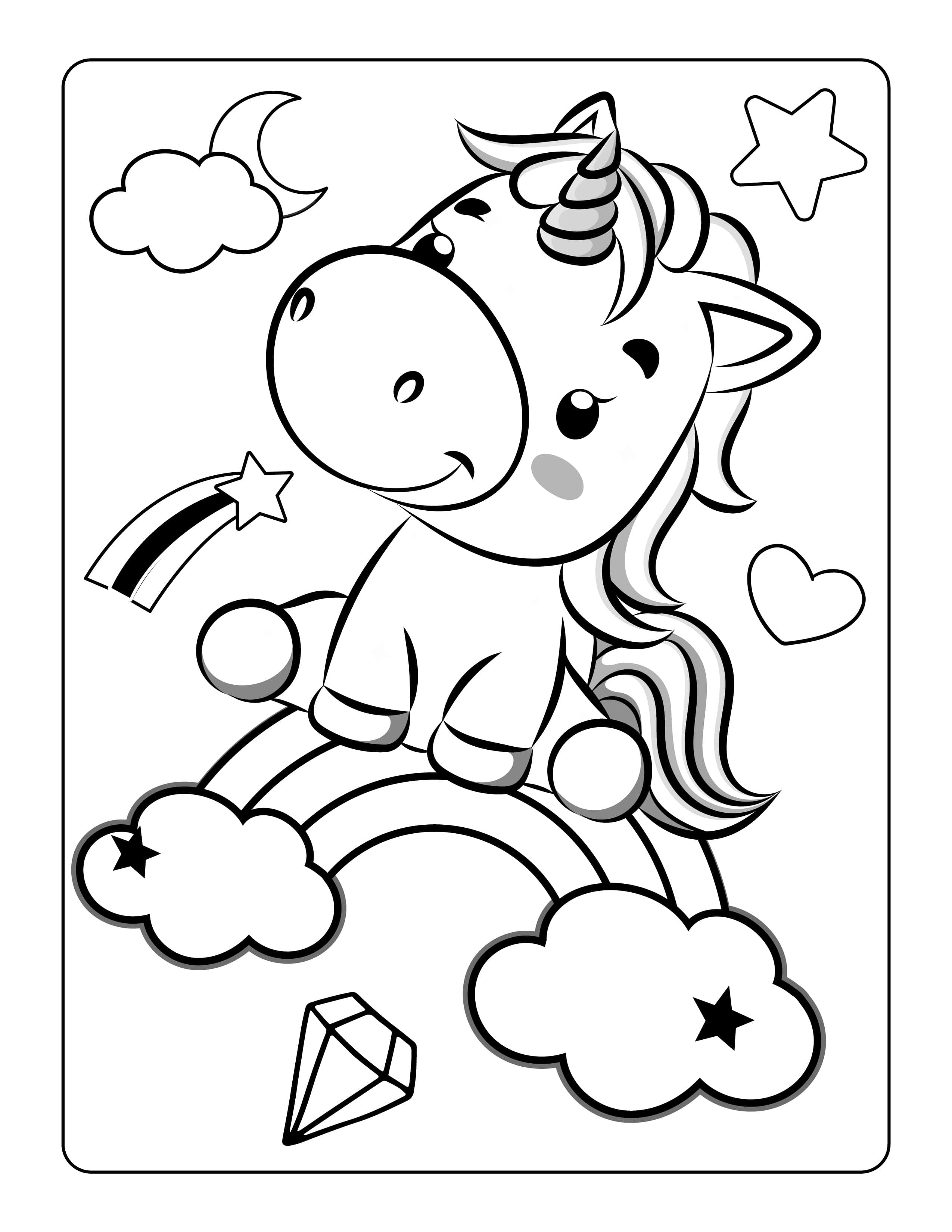 Einhorn auf Regenbogen