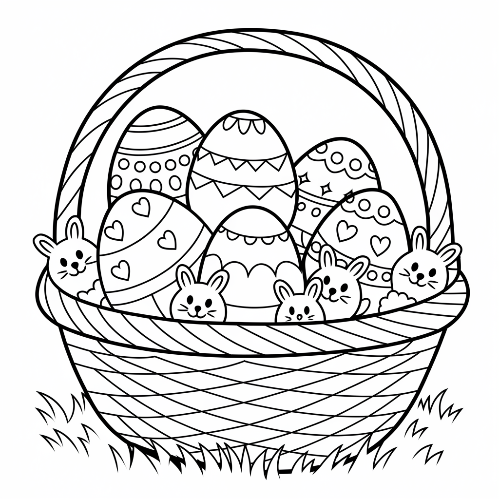  Foto zu Ostereier Ausmalbild 