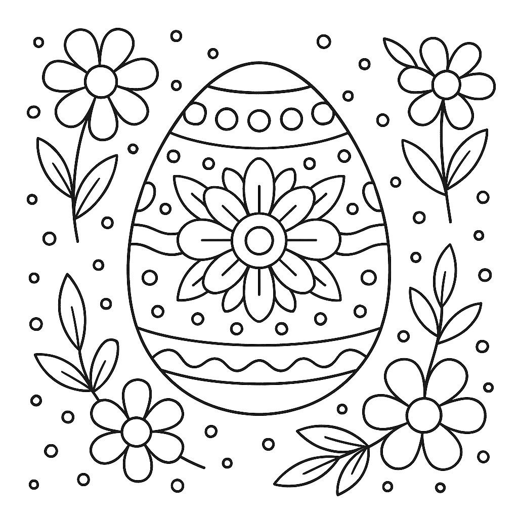 Osterei Mandala Ausmalbild