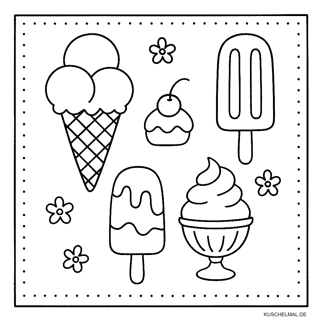 Eis Ausmalbild