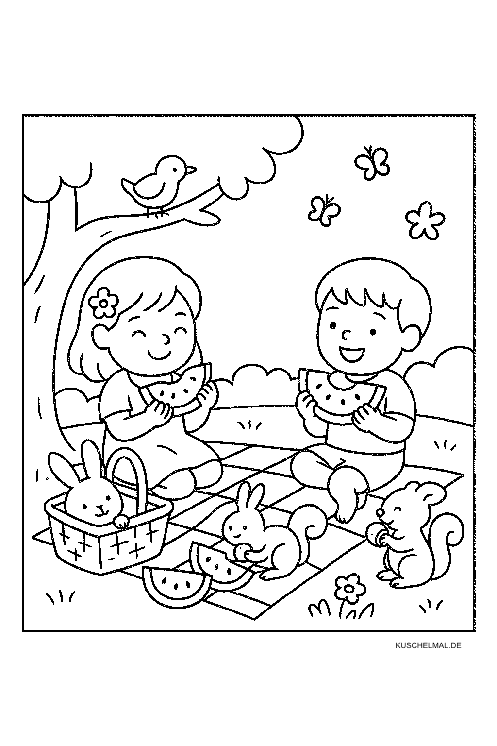 Picknick Ausmalbild