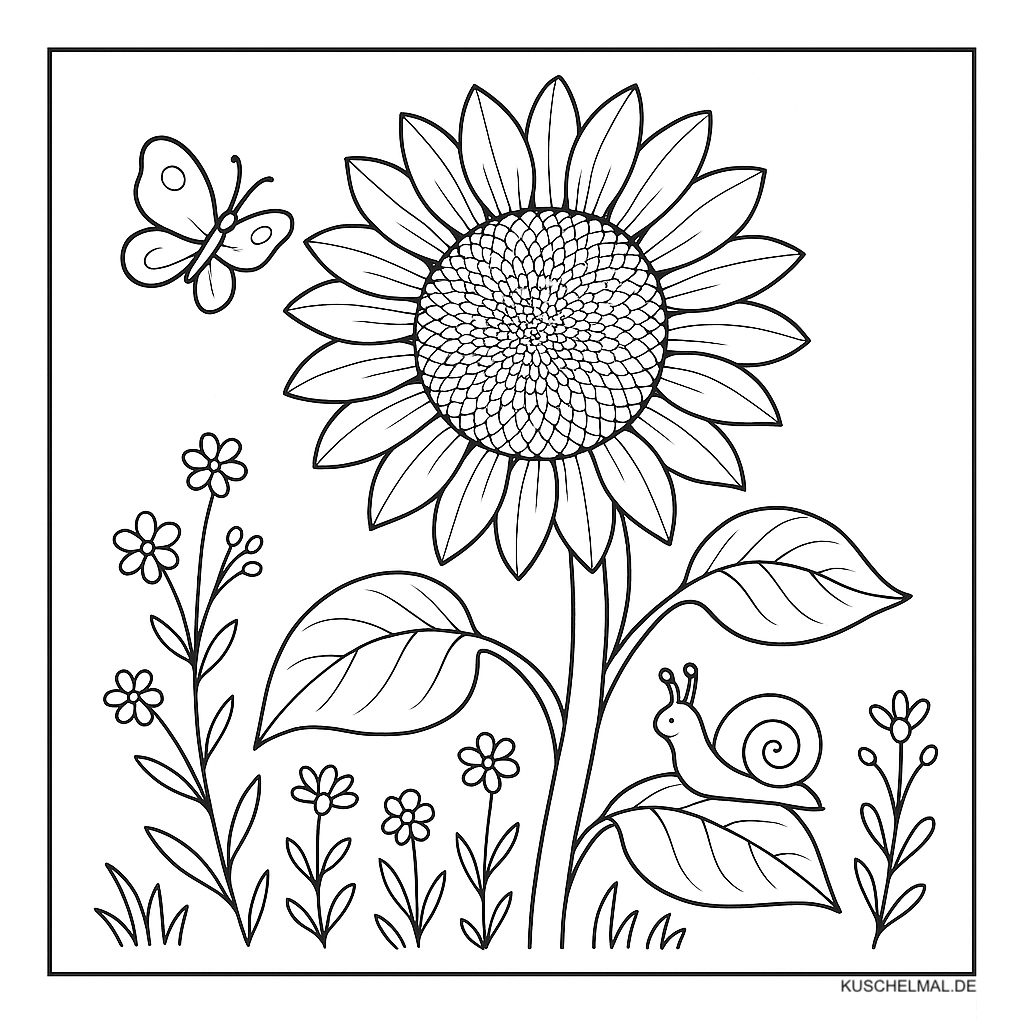 Sonnenblume Ausmalbild