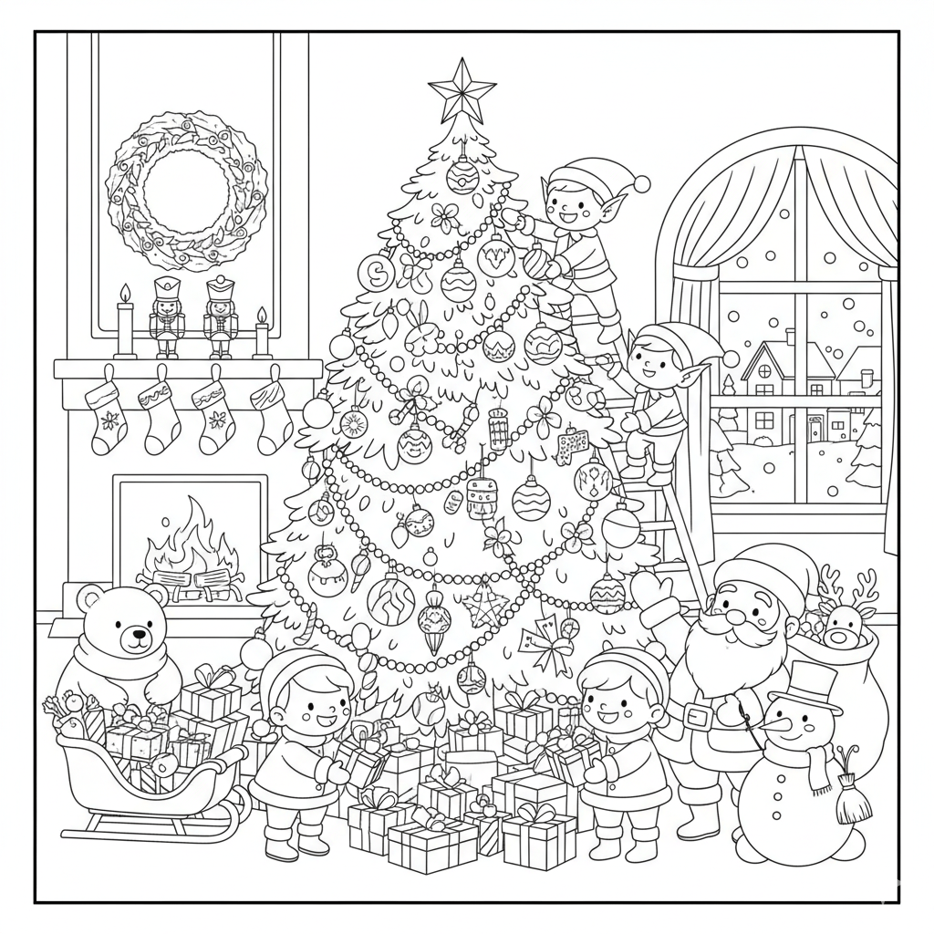 Labubu mit Einhorn Ausmalbild