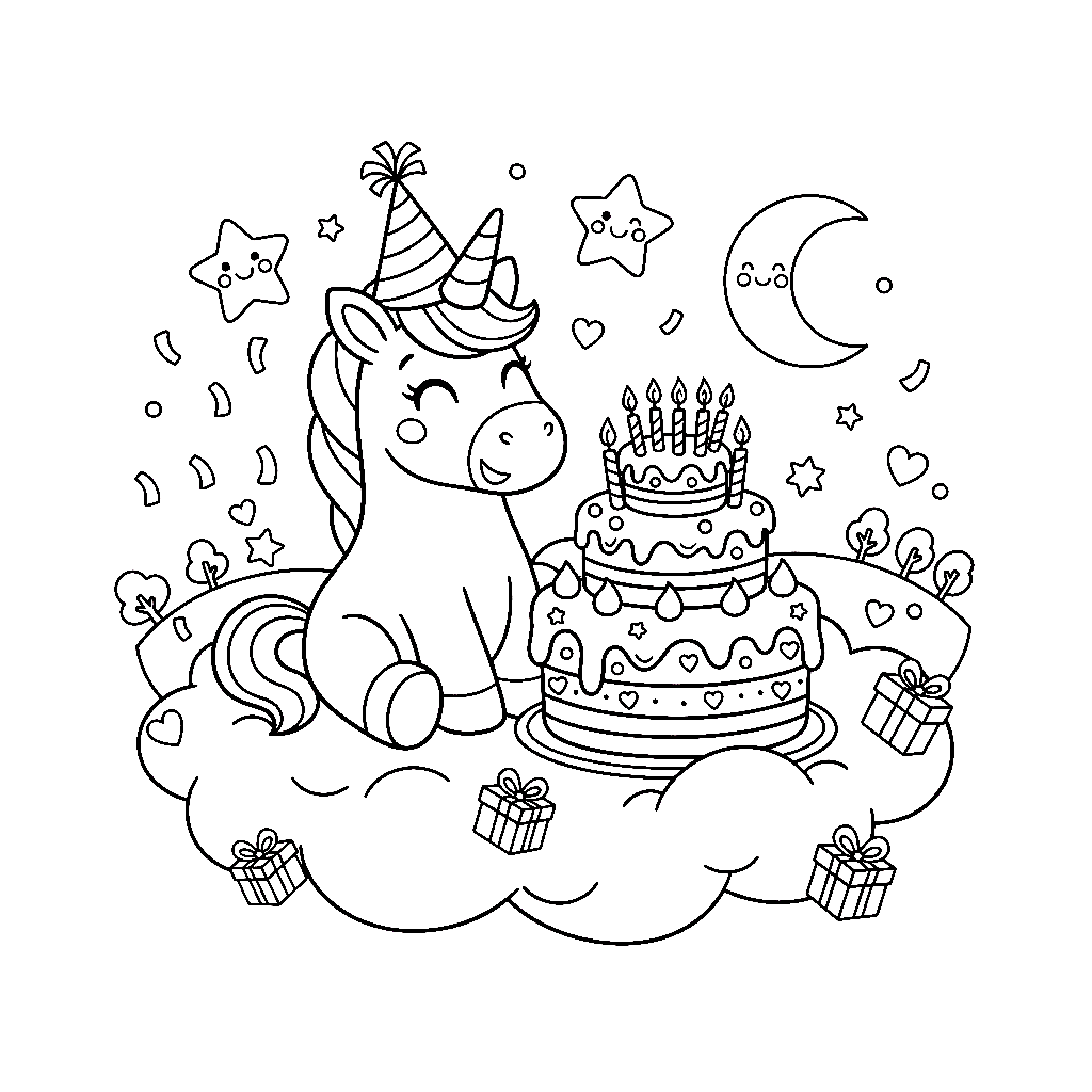 Einhorn Geburtstagskuchen 