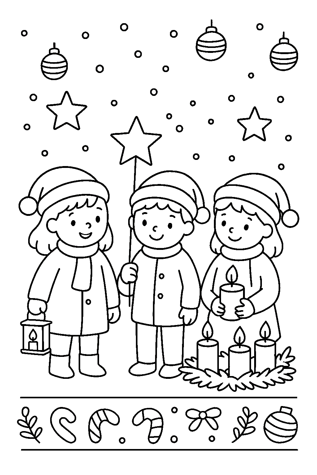 Ausmalbild Advent Kinder