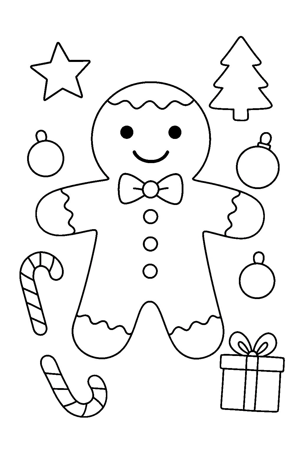 Ausmalbild Lebkuchenmann