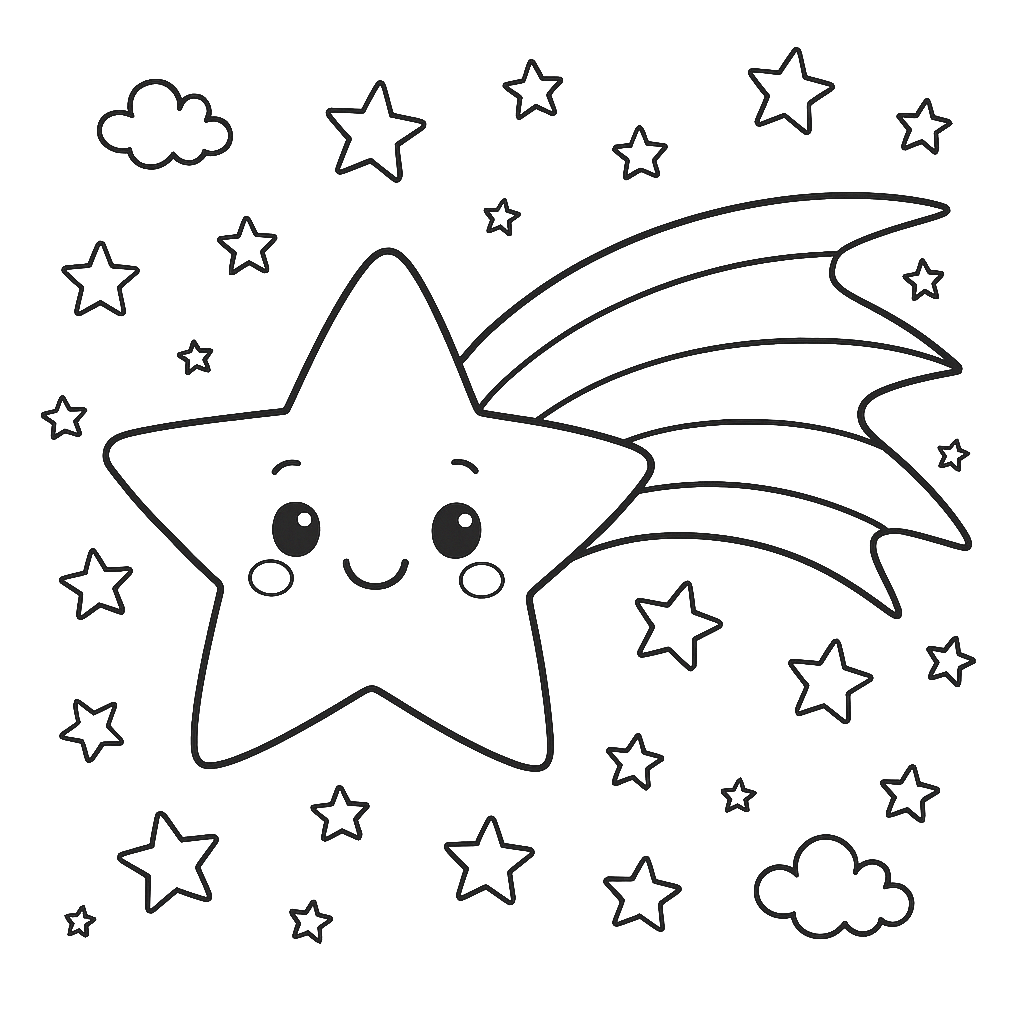 Sternschnuppe Ausmalbild