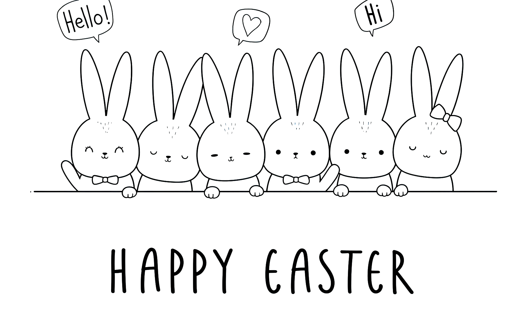 Happy Easter Ausmalbild