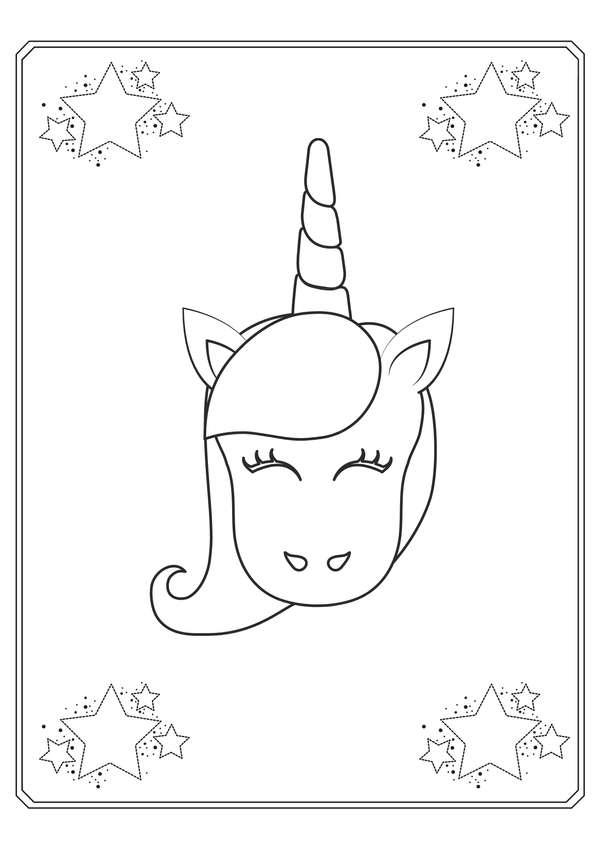 🦄 Einhorn Kopf | Ausmalbilder kostenlos zum ausdrucken