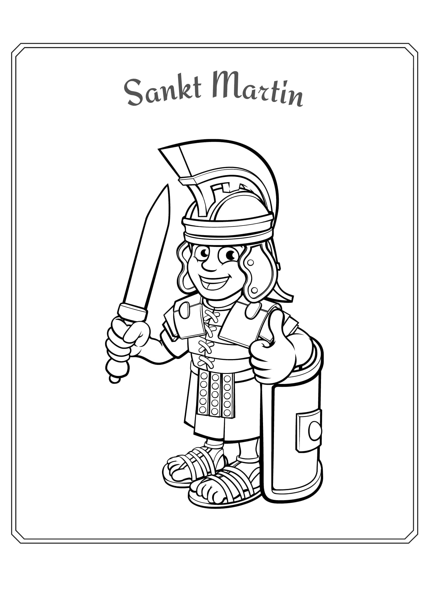 Sankt Martin Ausmalbild