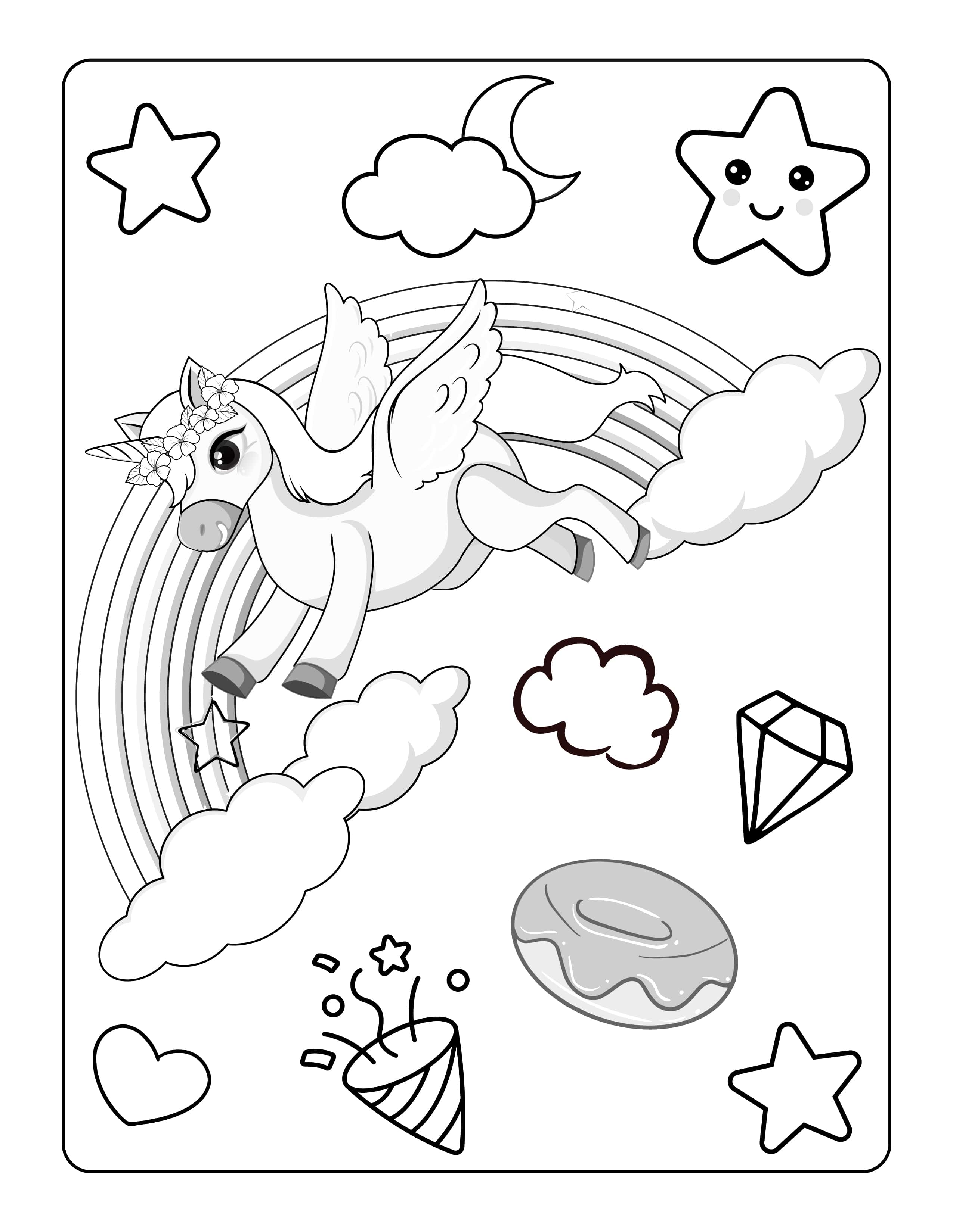 Einhorn mit Flügeln