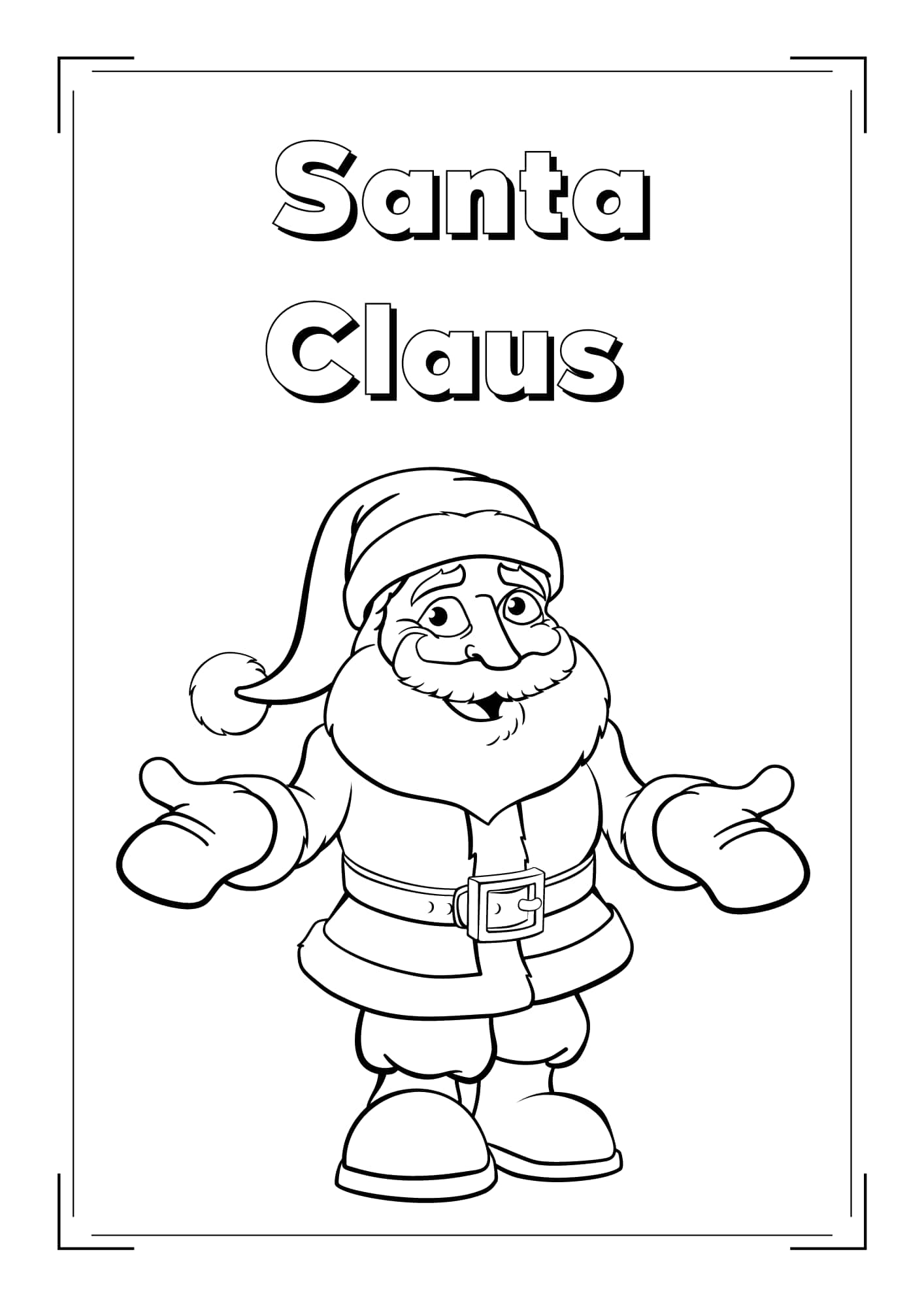 Santa Claus Ausmalbild