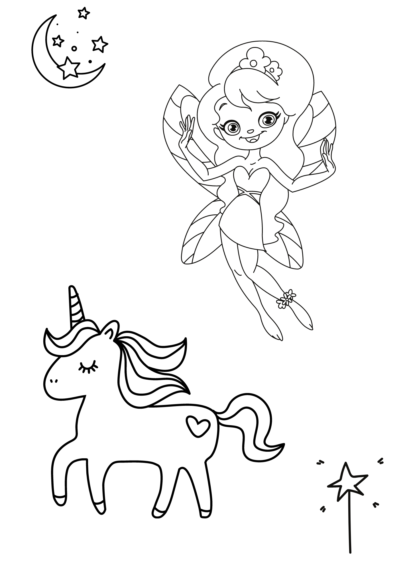 Einhorn mit Fee